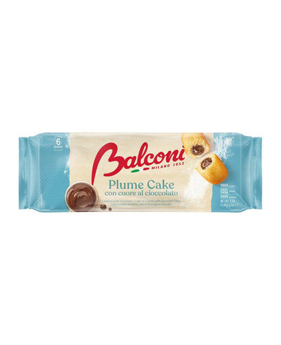 Balconi Plume Cake 6pcs X38gr Cioccolato